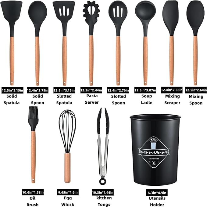 Premium 12-Piece Cooking Utensil Set – Non-Stick & Heat Resistant