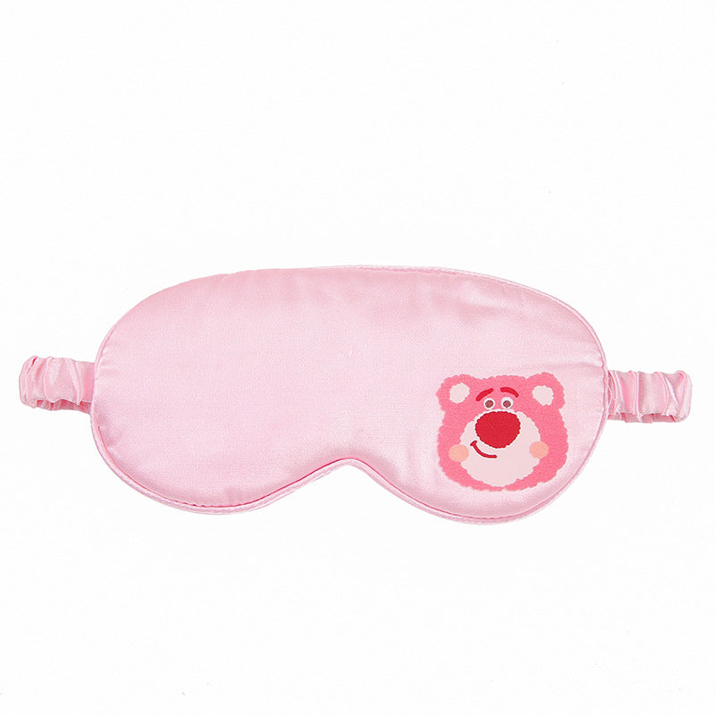 Cross-border Cute Cartoon Sleeping Blocking Eye Mask Silk Star Dailu Bear Adult Children Universal Eye Mask