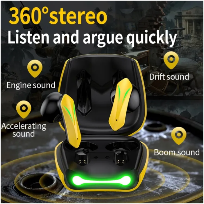 Bluetooth Gaming Earphones – True Wireless Stereo Sound