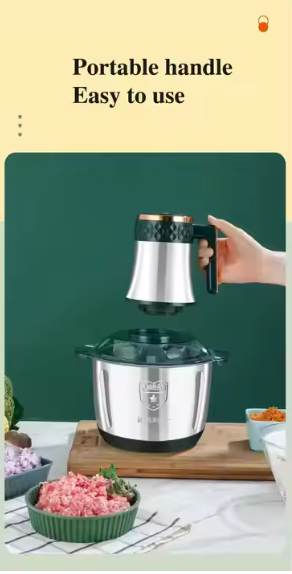Stainless Steel Food Chopper – Fast & Efficient Kitchen Tool