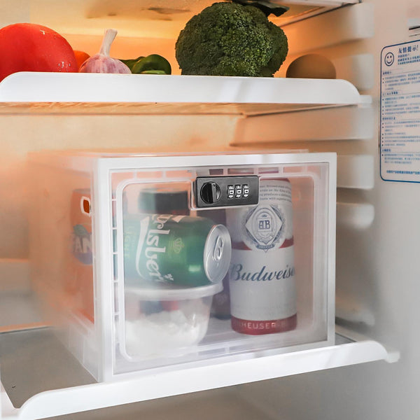 Secure Fridge Organiser with Combination Lock – Lockable Food Storage Box